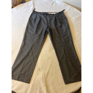 Ralph Lauren purple label  Dress Pants Men 40x29  Grey Pleated Side Adjusters